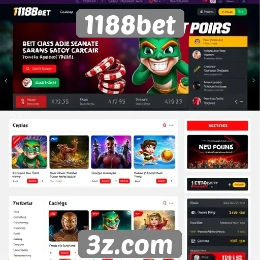 Interface do usuário do site 1188bet é intuitiva